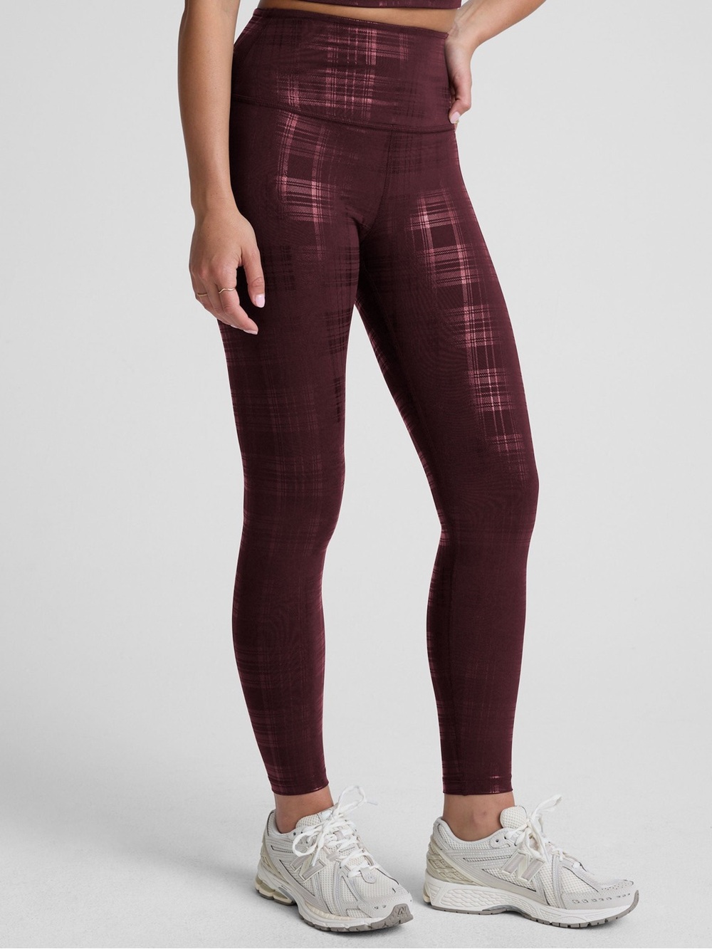 Beyond Yoga Plaid Foil Midi Leggings